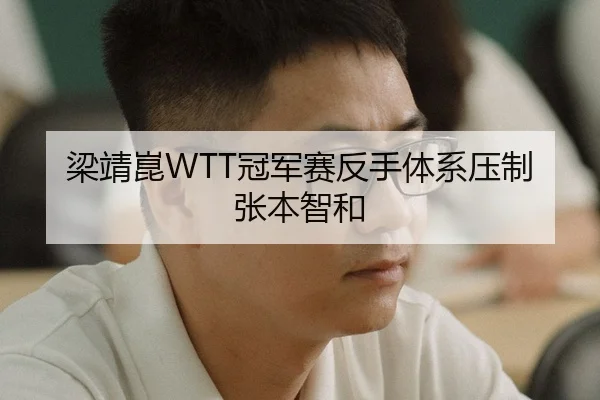 梁靖崑WTT冠军赛反手体系压制张本智和